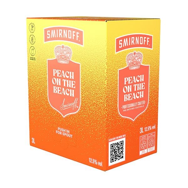 Smirnoff Peach on the Beach Pre-Batched Cocktail